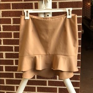CUTE CAMEL COLORED RUFFLE MINI SKIRT!!!!